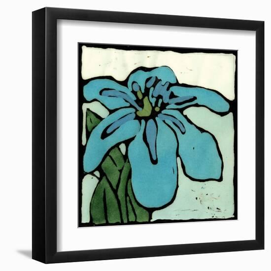 Teal Batik Botanical I-Andrea Davis-Framed Art Print