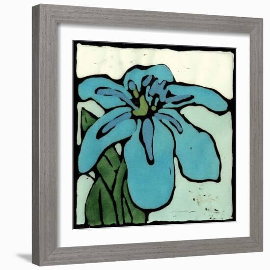 Teal Batik Botanical I-Andrea Davis-Framed Art Print