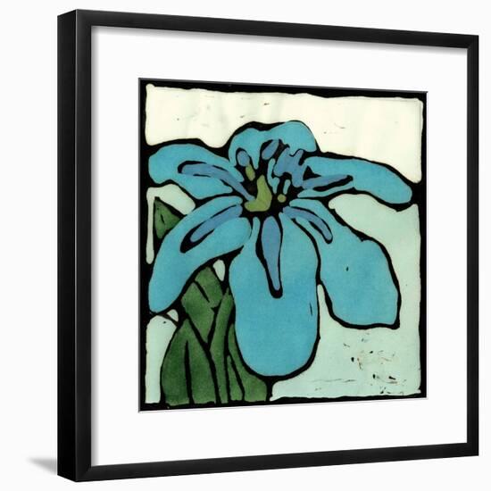 Teal Batik Botanical I-Andrea Davis-Framed Art Print