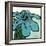 Teal Batik Botanical I-Andrea Davis-Framed Art Print