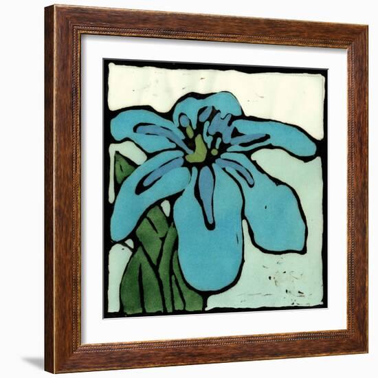 Teal Batik Botanical I-Andrea Davis-Framed Art Print