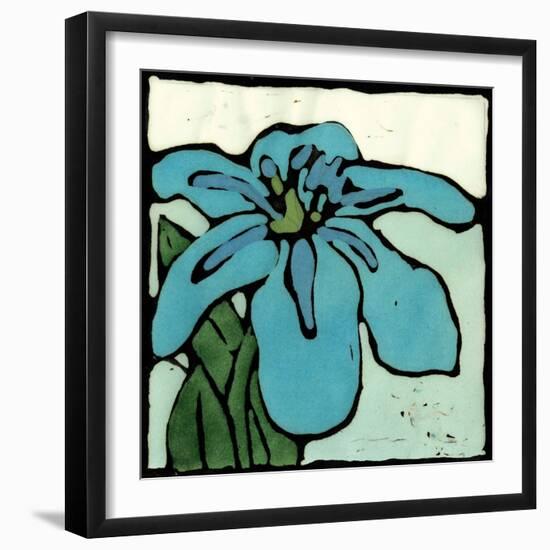 Teal Batik Botanical I-Andrea Davis-Framed Art Print