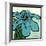 Teal Batik Botanical I-Andrea Davis-Framed Art Print