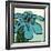 Teal Batik Botanical I-Andrea Davis-Framed Art Print