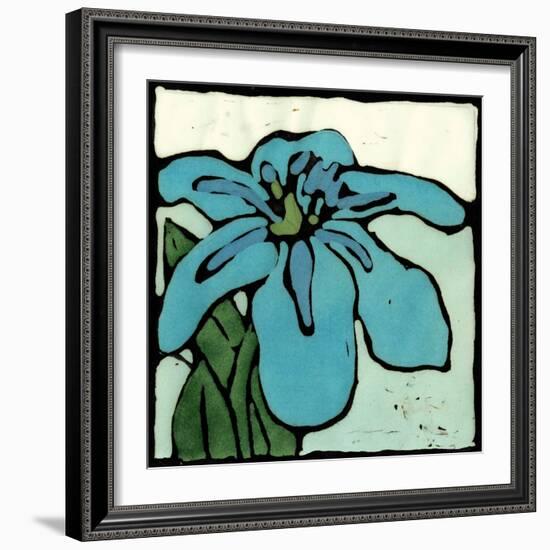 Teal Batik Botanical I-Andrea Davis-Framed Art Print