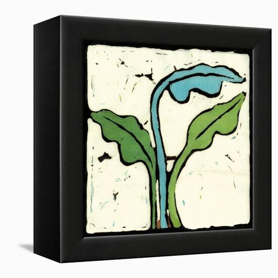 Teal Batik Botanical IV-Andrea Davis-Framed Stretched Canvas