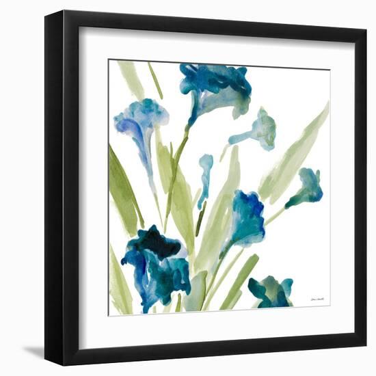 Teal Belles Square II-Lanie Loreth-Framed Art Print