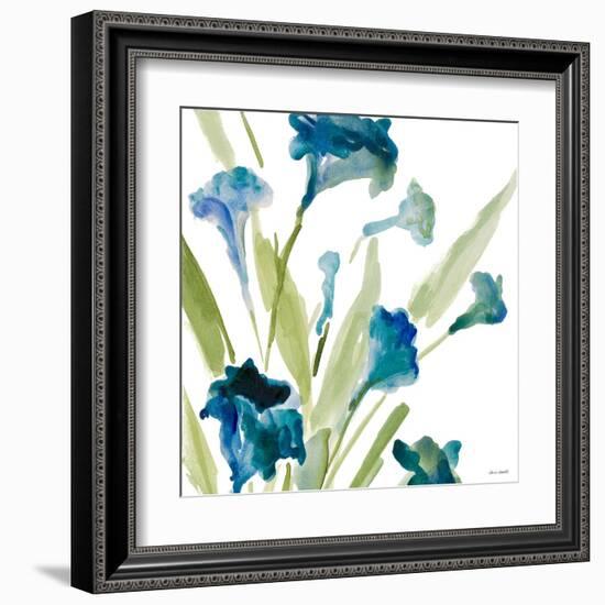 Teal Belles Square II-Lanie Loreth-Framed Art Print