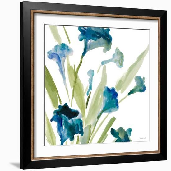 Teal Belles Square II-Lanie Loreth-Framed Art Print