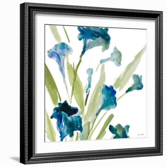 Teal Belles Square II-Lanie Loreth-Framed Art Print