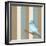 Teal Bird With Stripes-Tammy Kushnir-Framed Giclee Print