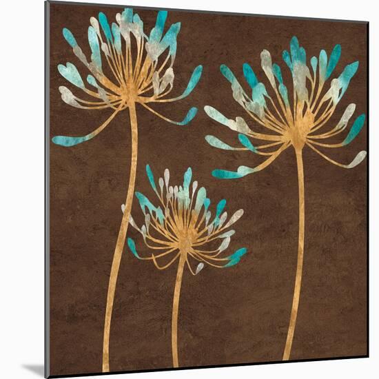 Teal Bloom I-Erin Lange-Mounted Art Print