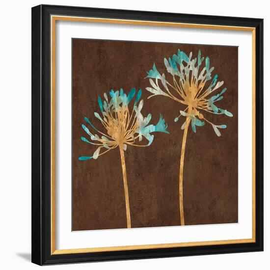 Teal Bloom II-Erin Lange-Framed Art Print