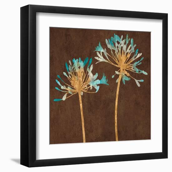 Teal Bloom II-Erin Lange-Framed Art Print