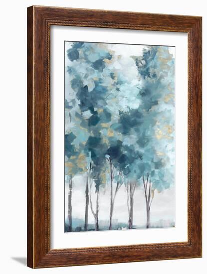 Teal Blue Forest II-Luna Mavis-Framed Art Print