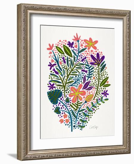 Teal Blush Garden-Cat Coquillette-Framed Giclee Print