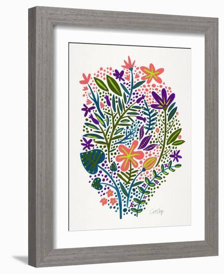 Teal Blush Garden-Cat Coquillette-Framed Giclee Print