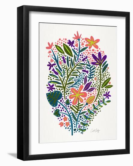 Teal Blush Garden-Cat Coquillette-Framed Giclee Print