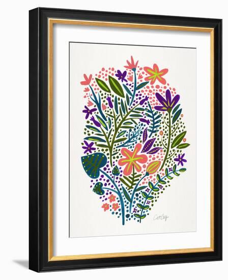 Teal Blush Garden-Cat Coquillette-Framed Giclee Print