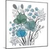 Teal Bouquet-Boho Hue Studio-Mounted Art Print