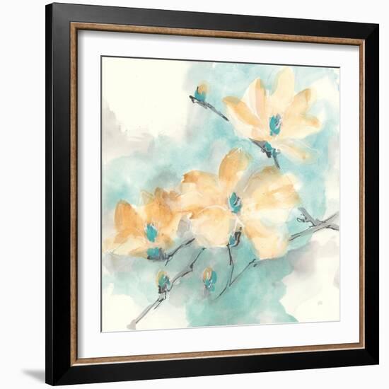 Teal Buds II-Chris Paschke-Framed Art Print