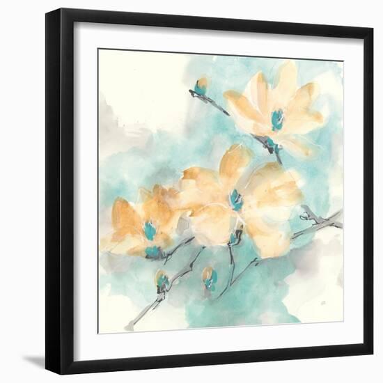 Teal Buds II-Chris Paschke-Framed Art Print