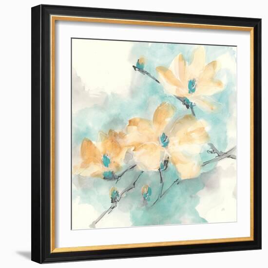 Teal Buds II-Chris Paschke-Framed Art Print