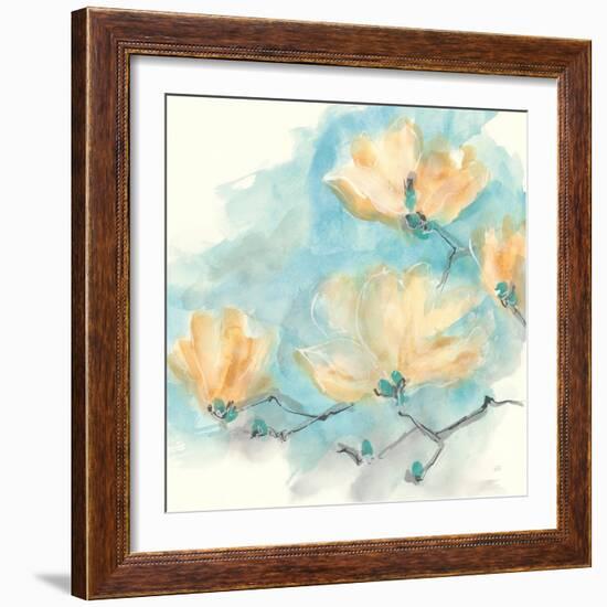 Teal Buds III-Chris Paschke-Framed Art Print