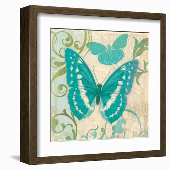 Teal Butterfly I-Alan Hopfensperger-Framed Art Print