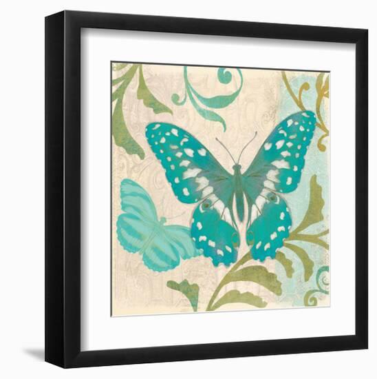 Teal Butterfly II-Alan Hopfensperger-Framed Art Print