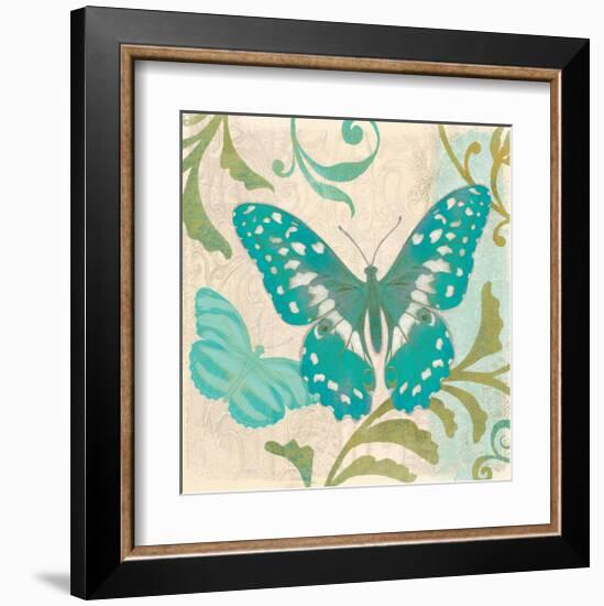 Teal Butterfly II-Alan Hopfensperger-Framed Art Print