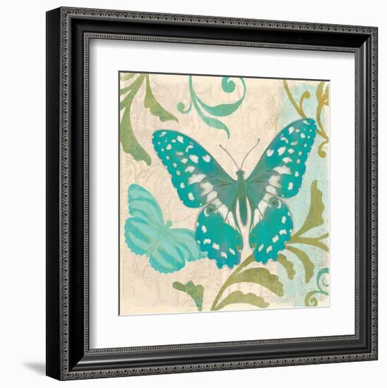 Teal Butterfly II-Alan Hopfensperger-Framed Art Print
