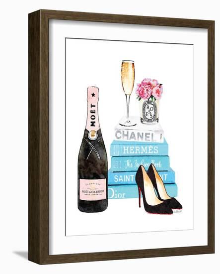 Teal Champagne-Amanda Greenwood-Framed Art Print