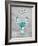 Teal Chip Mate Borderless-Jace Grey-Framed Art Print