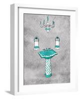 Teal Chip Mate Borderless-Jace Grey-Framed Art Print