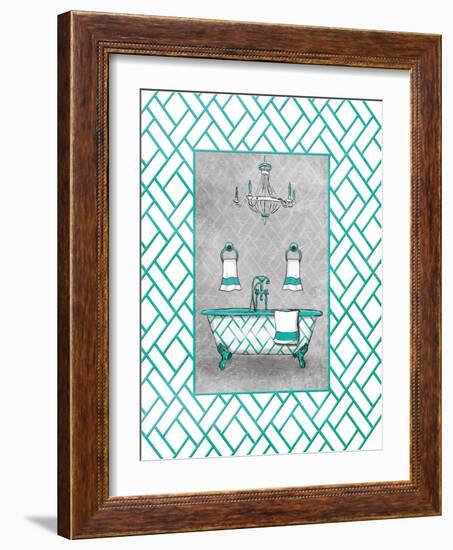 Teal Chip-Jace Grey-Framed Art Print