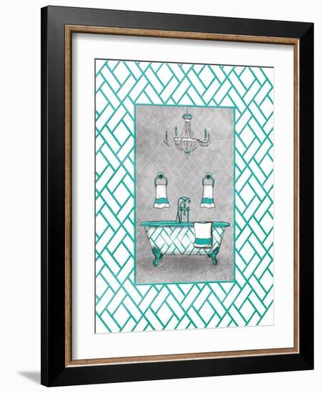 Teal Chip-Jace Grey-Framed Art Print