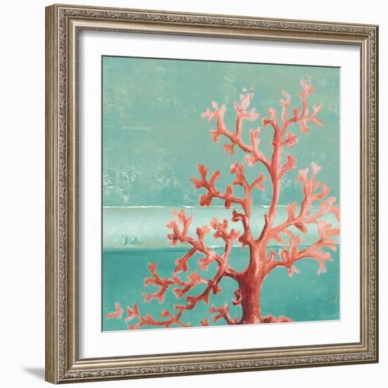 Teal Coral Reef I-Patricia Pinto-Framed Art Print