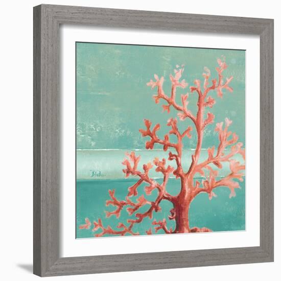 Teal Coral Reef I-Patricia Pinto-Framed Art Print