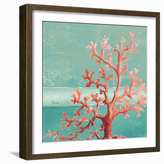 Teal Coral Reef I-Patricia Pinto-Framed Art Print