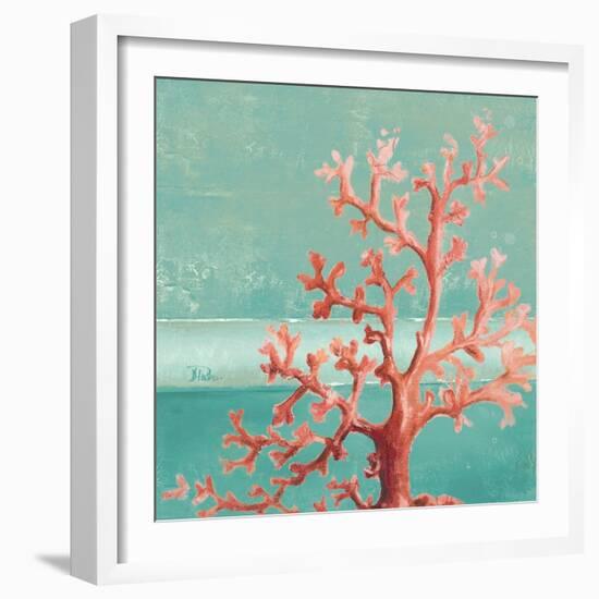 Teal Coral Reef I-Patricia Pinto-Framed Art Print