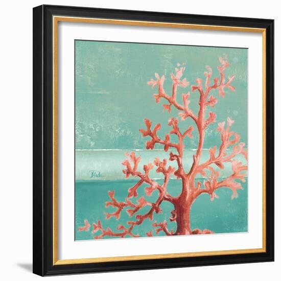 Teal Coral Reef I-Patricia Pinto-Framed Art Print