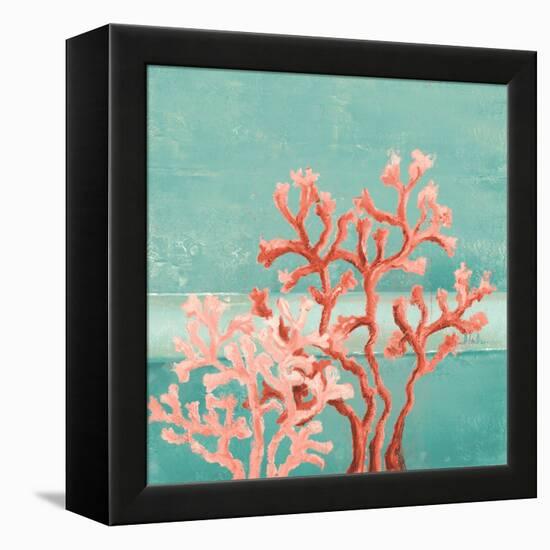 Teal Coral Reef II-Patricia Pinto-Framed Stretched Canvas