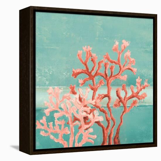 Teal Coral Reef II-Patricia Pinto-Framed Stretched Canvas