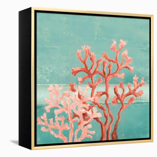 Teal Coral Reef II-Patricia Pinto-Framed Stretched Canvas