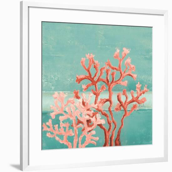 Teal Coral Reef II-Patricia Pinto-Framed Premium Giclee Print