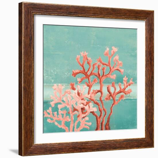 Teal Coral Reef II-Patricia Pinto-Framed Art Print