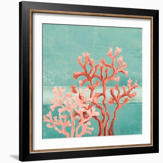 Teal Coral Reef II-Patricia Pinto-Framed Art Print