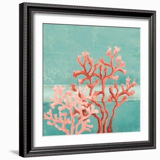 Teal Coral Reef II-Patricia Pinto-Framed Art Print
