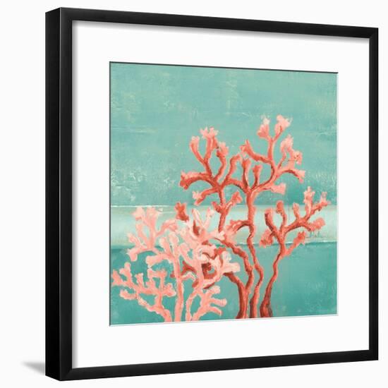 Teal Coral Reef II-Patricia Pinto-Framed Premium Giclee Print